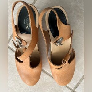 Swedish Hasbeens Brown Leather Clogs